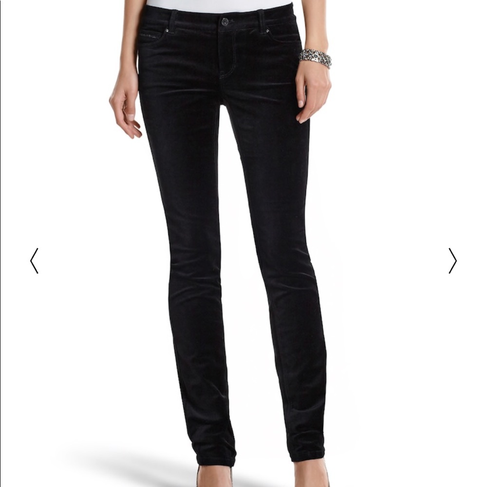 WhiteHouseBlackMarket Mod Noir Sparkle Velvet Pant
